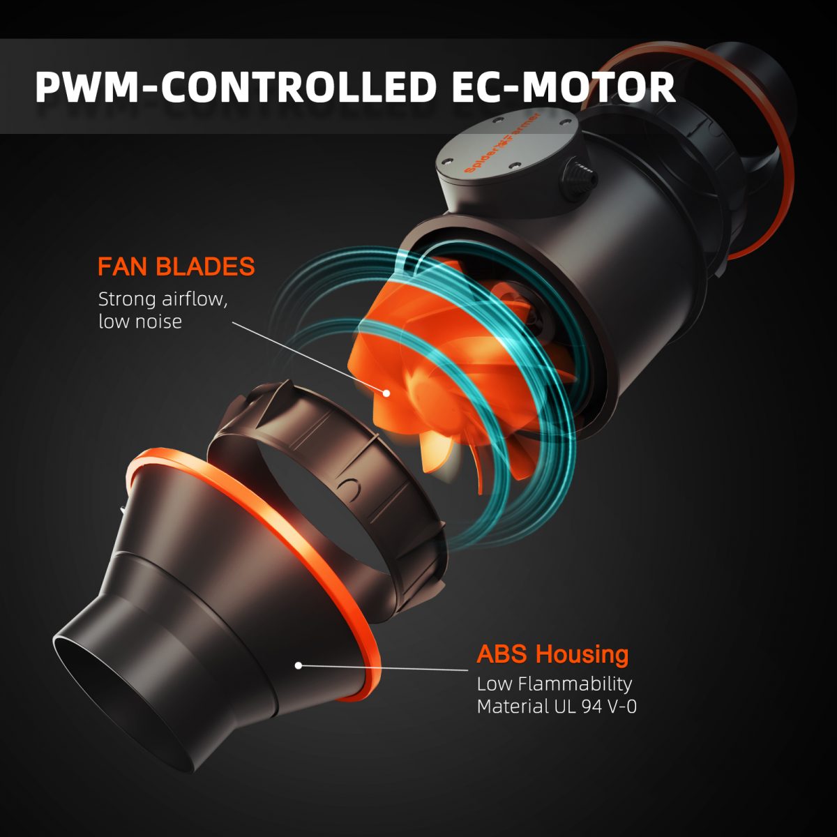 4-Inch inline fan-material